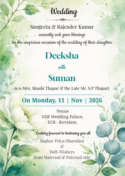 Floral wedding invitation templates free download