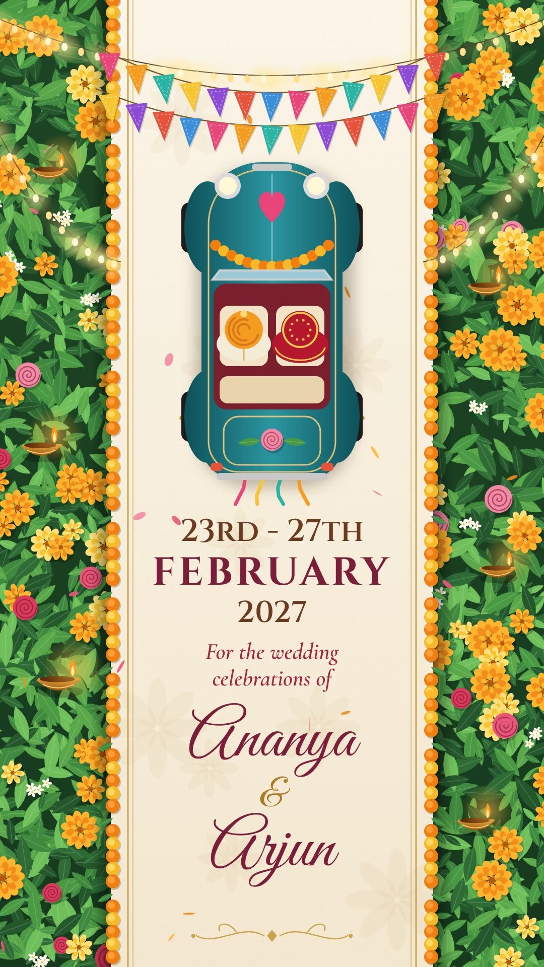 Festive Save the Date Video Invitation